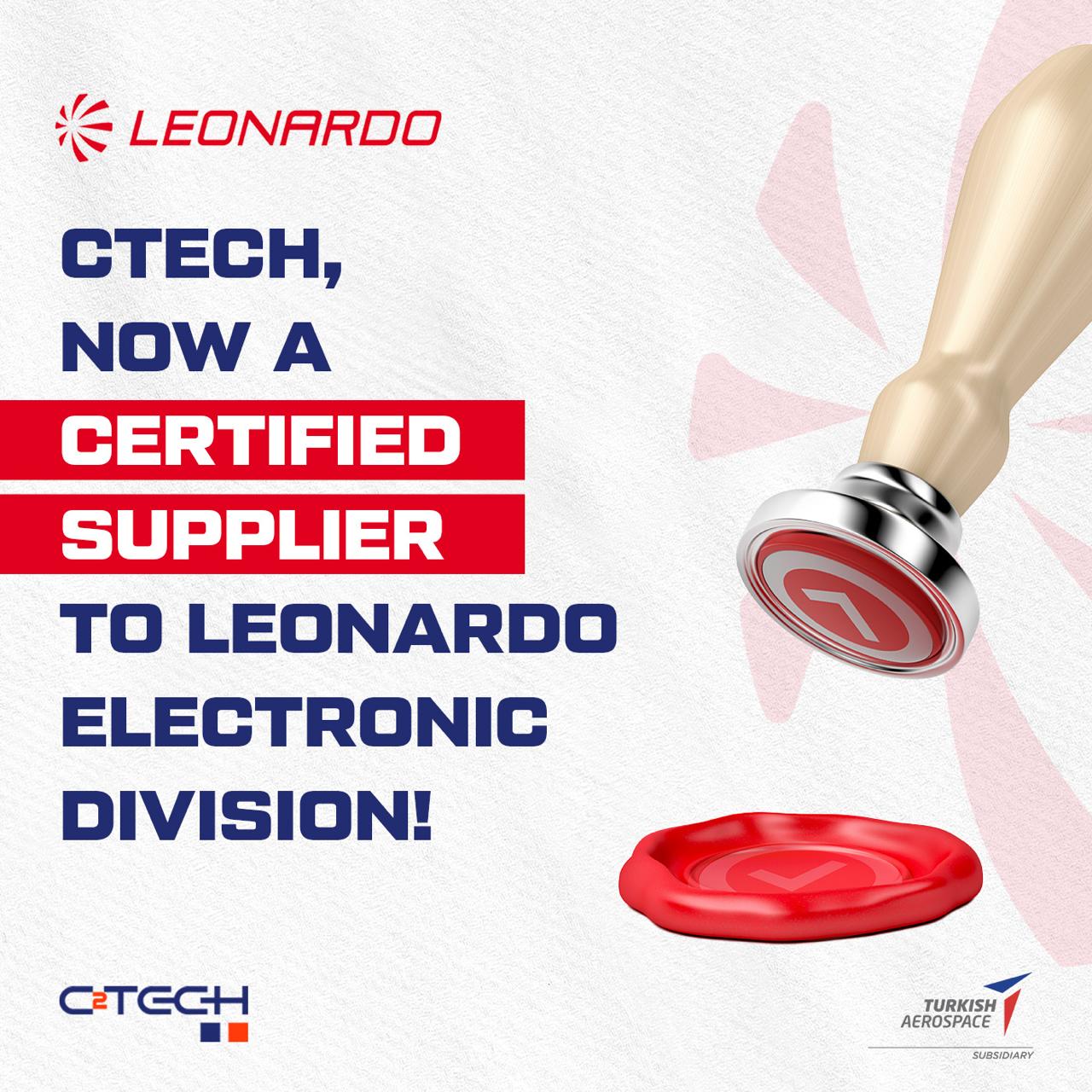 CTech | CTech, Now a Certified Supplier to Leonardo Electronic Division!